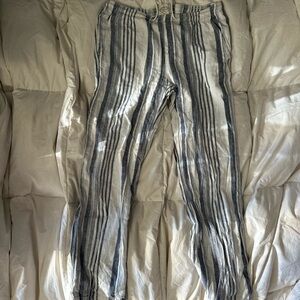 St. John's Bay Navy and White Striped Pants